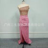 Sequin Dress for Women Sleeveless Mid-length Evening Dress Elegant Chest Wrapping Summer Dress Casual Sexy Party Dresses Vestido