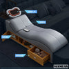 Linlamlim Luxury King Size Genuine Leather Bed / Tech Smart Bed / Multifunctional Ultimate Beds / Massage Bed with USB,Projecter