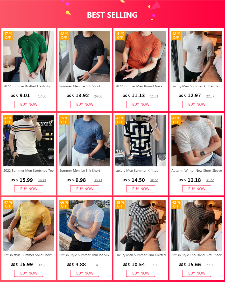 Luxury Men Autumn Knitted Tshirt 2024 Korean O-neck Short Sleeve Top Tees Streetwear Male Social Club Slim Fit Casual T-Shirt