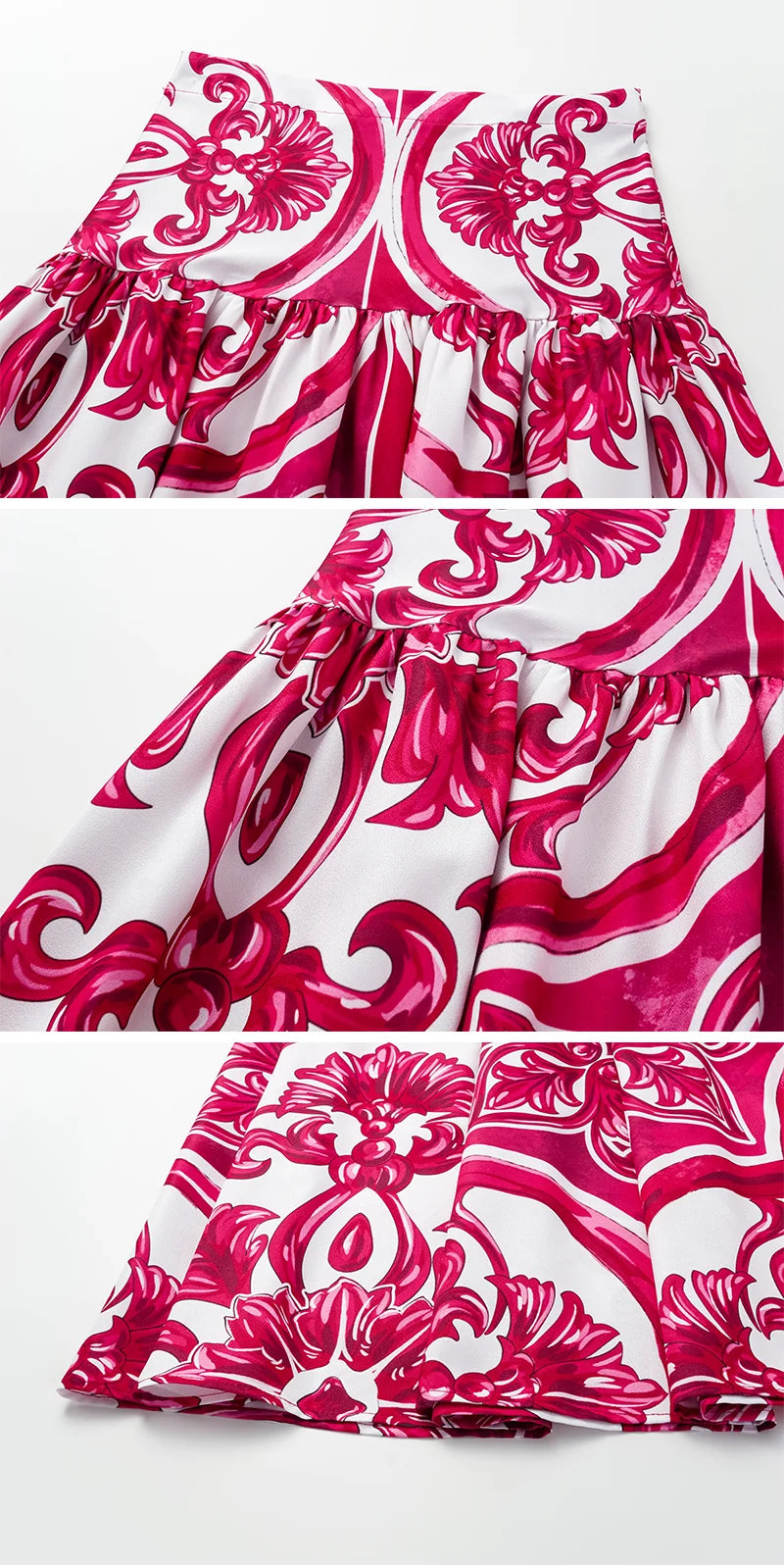 Flaxmaker Long Sleeves Majolica Series Pattern Print One Piece Swimsuit Biquini Beachwear Women Sexy Bikini Sets Swimsuit