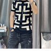 Luxury Men Autumn Knitted Tshirt 2024 Korean O-neck Short Sleeve Top Tees Streetwear Male Social Club Slim Fit Casual T-Shirt