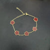 Stainless Steel Non Fading Minimalist Creative Plant Live Leaf Petal Flower Pendant Necklace Earrings Bracelet Jewelry Set