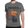 Naranjito T-shirt Men's High Quality Round Neck Spain 82 Spanish Mascot 1982 Football T-shirt Top
