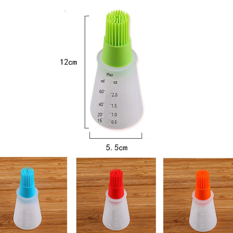 Kitchen Gadgets Barbecue Oil Brush Silicone BBQ Honey Oil Bottle With Brush Convenient Basting Cooking Tools Kitchen Accessories