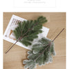 Artificial Pine Needles Branches Christmas Fake Snowy Pine Picks Twigs Winter Sprays Greenery Stems for Xmas Tree Garlands Decor
