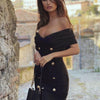 NewAsia Off-Shoulder Blazer-Kleid Zweireihig Rutschfest Rückenfrei Gerafft Tief Ausgeschnitten Reißverschluss Bodycon Robe Elegante Clubkleider