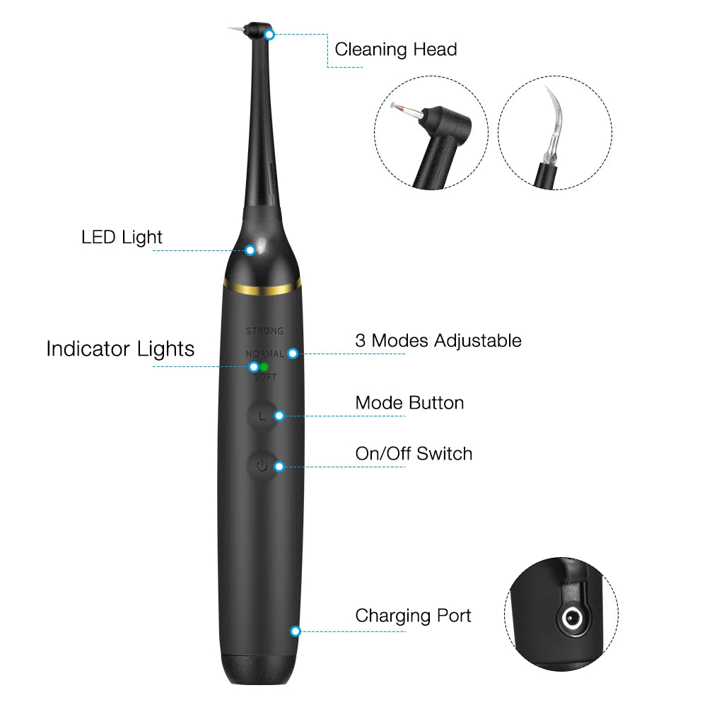 Home Calculus Remover Dental Scaling Electric Scaler Sonic Smoke Stains Tartar Plaque Teeth Whitening Dental Scaler