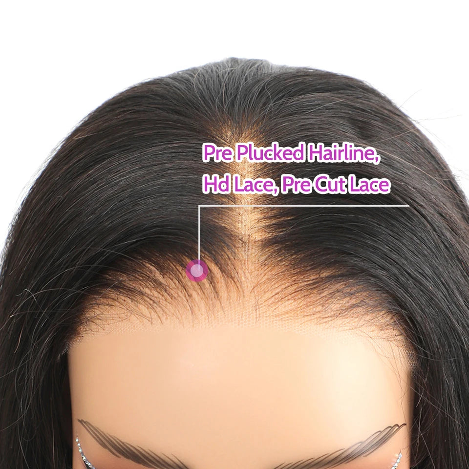 16 Inch Vietnamese Super Double Drawn Bone Straight 13x4 Frontal Bob Wig Glueless Human Hair For Women Natural Black 250 Density