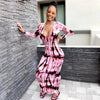 Spring And Summer Dresses For Women Chest Wrap Printed Off Shoulder Bandage Slim Sexy Long Dress 2023 New Fashion party MsChuh
