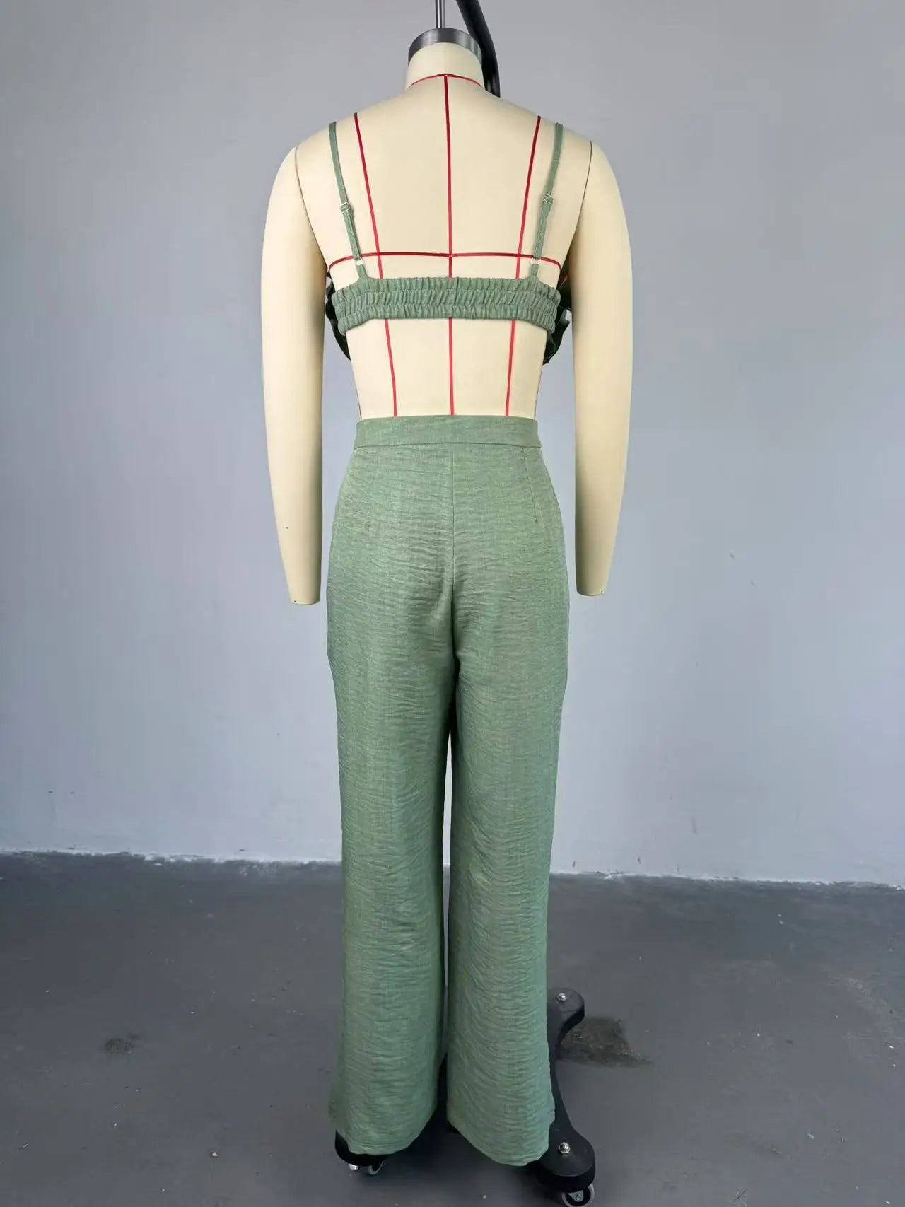Pants Sets Women Sexy Camisole Top Straight Trousers 2 Piece Suit 3d Flower Backless Spaghetti Strap Tops Summer Outfits 2026