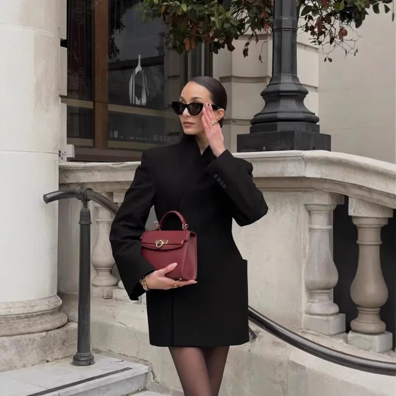Women's Clothing Luxury Brand Design High-end Blazers Jacket Office Lady Suit Coats White Black Blazer Long-sleeved Top Jacket