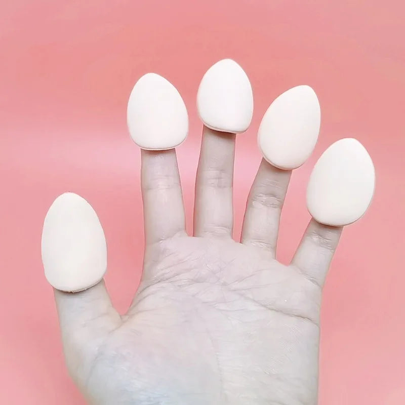 3/10pcs Mini Size Professional Cosmetic Cushion Puff  Concealer Foundation Detail Puff Finger Puff Set Makeup Sponge Beauty Tool