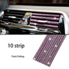 10 Stücke Diamant Auto Klimaanlage Outlet Streifen Bohrer U Form Strass Clip Dekoration Glänzende Kristall Trim Streifen Auto Zubehör