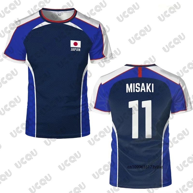 2026 Summer Anime Captain Tsubasa Japanese Flag Football Jersey T-shirt For Men Women Quick-drying Sports Tees Casual Kids Tops