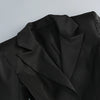 Sexy V Neck Long Sleeve Blazer With Rhinestone Sleeve Women Black Diamond Patchwork Slim Jacket Evening Party Club Cocktail Coat