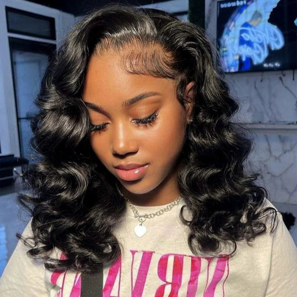 12A Raw Donor Human Hair Wigs 13x4 HD Lace Frontal 250% Density Unprocessed Vietnamese Double Drown Bouncy Wave Lace Frontal Wig