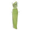 Ladies Spring 2 Pieces Sleeveless Backless Strap Spit Crop Top Side Slit Slim Fit Maxi Skirt Set Women Evening Party Clubwear