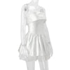 Elegantes trägerloses Korsett-Minikleid schulterfrei glänzende Kleider glitzerndes rückenfreies Roben-Ballkleid Geburtstag Abendparty Cocktail