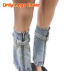 FAGADOER Fashion Button Long Sleeve Denim Mini Dress Women Turndown Collar Pocket with Leg Cover Clothing Female Cowboy Vestidos