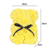 25cm Artificial Teddy Rose Flower Bear with Box Romantic Valentines Day Gift Girlfriend Women Mother Birthday Wedding Party Deco