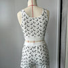 Three Sisters 2025 Summer Fashion Sexy Casual Holiday Beach Party Prom Woman Clothes Slimming Vest Print Ladies Two Piece Sets