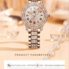 OLEVS Original Diamond Watch for Women Fashion Elegant Stainless Steel Waterproof Quartz Wristwatch Luxury Ladies Dress Watches