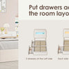 Twin LED Bed Frame , Kids Bed Frame with 2 Drawers and USB Ports, Velvet Upholstered Platform Bed Frame with Bookcase