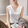 Silk halter V-neck sleeveless bodice Satin vest lace with beautiful back summer jacket with suit top