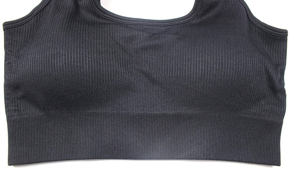 LANTECH Sports Bra Yoga Sportswear Joggings Running Top Training Women Fitness Gym Bra Seamless Workout Activewear Push Up
