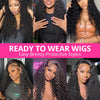Deep Wave Glueless Wig Human Hair Ready To Wear And Go PrePlucked For Women Precut 6x4 Closure Curly Lace Front Wigs On Sale