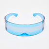 Futuristic Narrow Visor women Sunglasses Laser Eyeglasses Personality Mirrored Lens Eyewear Glasses integrated Men sun glasses