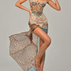 Mozision Leopard Print Lace Split Sexy Maxi Dress Women Gown Elegant Patchwork Chiffon Sleeveless Backless Beach Evening Dress