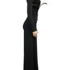 Temperament Women's Dresses Sexy Single Shoulder Feather Patchwork Long Straps Mini Dress Chic Solid Bodycon Party Dress Outfits
