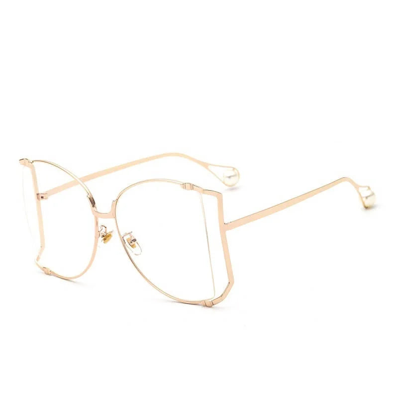 Fashion Model Ocean Gelb Quadratische Sonnenbrille Damen Luxusmarke Oversized Shades Perle Chic Sonnenbrille für Damen Herren Oculos