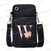 Damen Kuriertasche Kleine Handtasche Umhängetasche Geldbörse für Handy Sakura 26 Alphabet-Druck Münzgeldbörse Damen Kartenhalter
