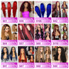 Rot und Blond Farbe Peruanische 13X4 Lace Front Echthaarperücken für Frauen Pre-Plucked 180% Remy Wavy Rot Highlight Farbe Perücken