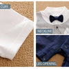 0-18 Baby Bodysuit Gentleman Style Handsome Formal Cotton Comfortable Soft Boys And Girls Summer Short Sleeved Newborn Clothes
