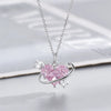 Y2K Rosa Planet Herz Zirkon Anhänger Halsketten Frauen Mode Ästhetische Schlüsselbeinkette Halskette Valentinstag Geschenk Party Schmuck