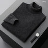 Fall/Winter 100% Wool Bottoming Shirt Men's Thickened Turtleneck Sweater Business Cashmere Knitting