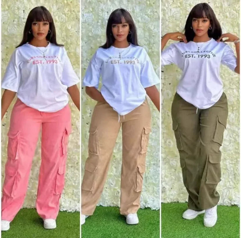 2 Piece Women Sets Dashiki African New Arrival Summer Autumn Matching Sets Two Pieces Sets Top Pants Suits Outfits Clothing