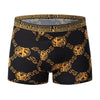 5/10er Pack Herren Boxer-Unterhosen, Schwarz Gold Bedruckt, Bequem und Vielseitig, Übergröße, Sexy, für junge Männer, Freizeit, Sport, Strandsh