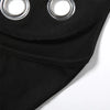 Sexy Halter Metal Ring Cutout Dress Women's O-neck Sleeveless Bodycon Mini Dresses 2026 Summer New Lady Fashion Edgy Party Wear