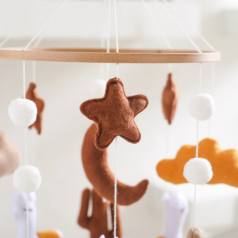 Baby-Kinderbett-Mobile-Rassel-Spielzeug 0-12 Monate Säugling Weicher Filz Teddy Samt Rosa Bär Bettglocke Hängendes Spielzeug Halterung Babybett Mädchen Spielzeug