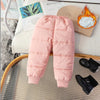 -30℃  Winter Children Lambwool Pants Boys Girls Thick Plus Velvet Trousers Kids Padded Bottoming Pants Toddler Warm Sweatpants