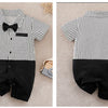 0-18 Baby Bodysuit Gentleman Style Handsome Formal Cotton Comfortable Soft Boys And Girls Summer Short Sleeved Newborn Clothes