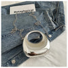 New Gold Silver Fashion Acrylic Moon Women's Handbags Luxury Ladies Clutch Bags Dinner Bag with chain 2024