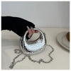 New Gold Silver Fashion Acrylic Moon Women's Handbags Luxury Ladies Clutch Bags Dinner Bag with chain 2024