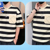 Casual Short Sleeve T Shirt Men'S For 2025 Summer Tshirt Top Tees Striped Brand Fashion HIP HOP Clothes OverSize 3XL T-Shirt