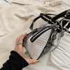 MOODS Designer Luxury Bags For Women Crocodile Pattern Top-handle Shell Bag With Snake Hardware Wild Shoulder Crossbody Handbags