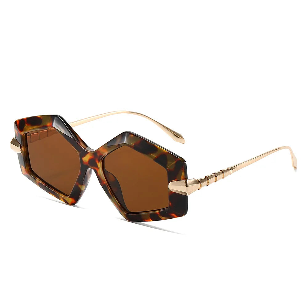 Neue einzigartige Damen-Fashion-Sonnenbrillen, Retro-Unikat-Gläser, spezielle Brillen, UV400, Herren-Punk, Oversize-Sonnenbrillen, UV400